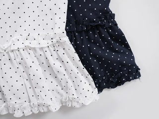 Dot Frill Layered Blouse