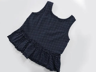 Dot Frill Layered Blouse