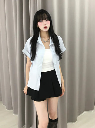 Casual Oversized Striped Short Sleeve Shirt