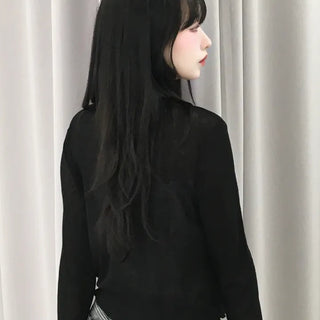 Basic Summer V-Neck Long Sleeve Cardigan