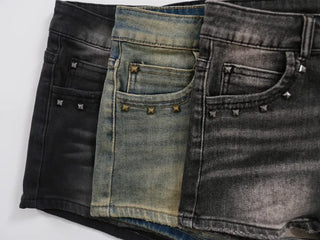 Boho Chic Unique Washed Denim Shorts