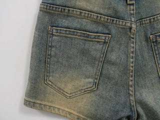 Boho Chic Unique Washed Denim Shorts
