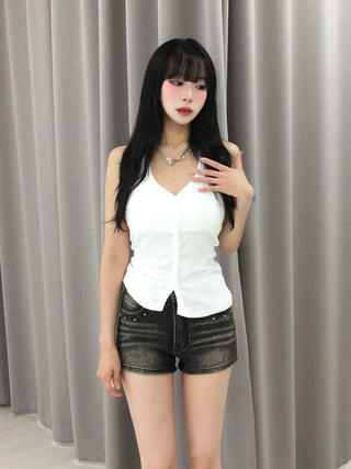 Boho Chic Unique Washed Denim Shorts