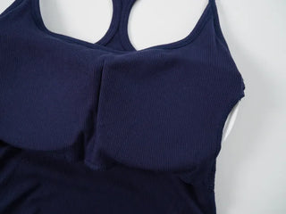 New Basic Sleeveless Square Neck Slim Fit