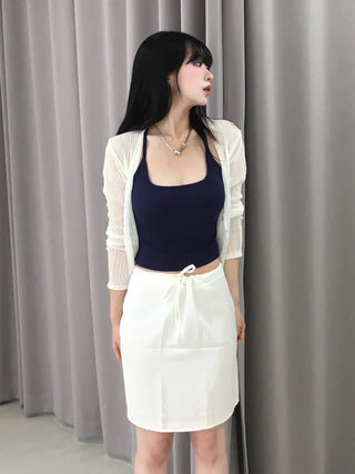 New Basic Sleeveless Square Neck Slim Fit