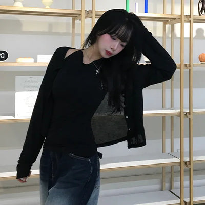 Moku Bokashi See-through Cardigan