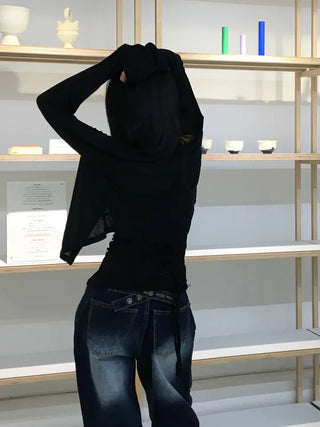 Moku Bokashi See-through Cardigan