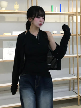 Moku Bokashi See-through Cardigan