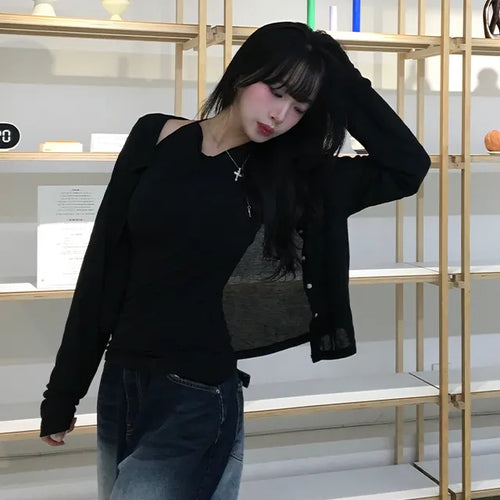 Moku Bokashi See-through Cardigan