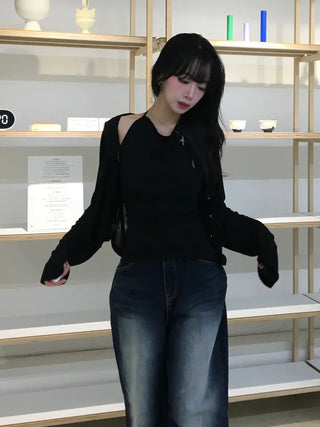 Moku Bokashi See-through Cardigan