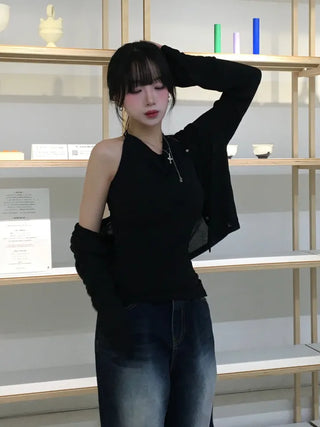 Moku Bokashi See-through Cardigan