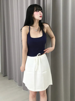 Sweet Satin Elastic Waist Midi Skirt