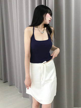 Sweet Satin Elastic Waist Midi Skirt