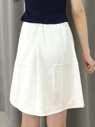 Sweet Satin Elastic Waist Midi Skirt