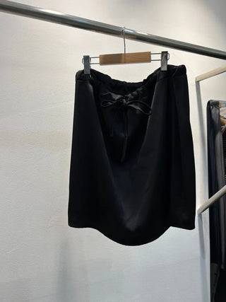 Sweet Satin Elastic Waist Midi Skirt
