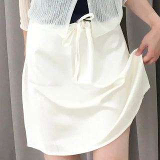 Sweet Satin Elastic Waist Midi Skirt