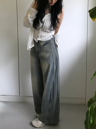 Summer Vintage Washed Wide Pants