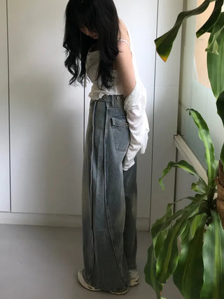 Summer Vintage Washed Wide Pants