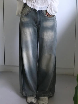 Summer Vintage Washed Wide Pants