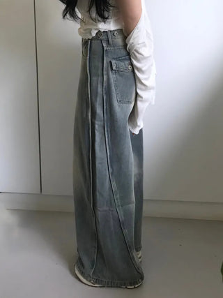 Summer Vintage Washed Wide Pants