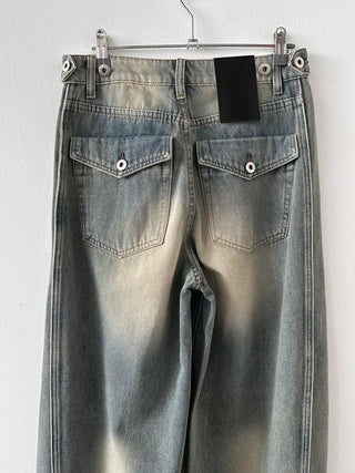Summer Vintage Washed Wide Pants