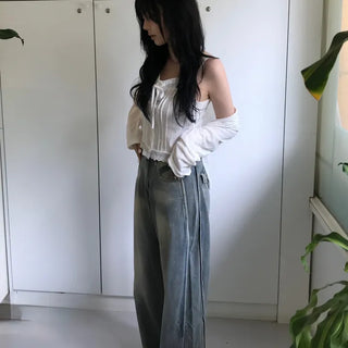 Summer Vintage Washed Wide Pants