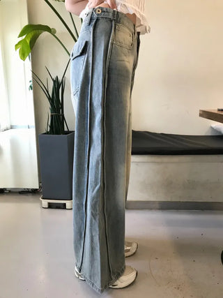 Summer Vintage Washed Wide Pants