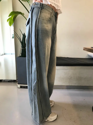 Summer Vintage Washed Wide Pants