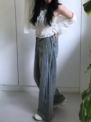 Summer Vintage Washed Wide Pants