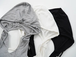 Hoodie Deep V Slim Halter Sleeveless