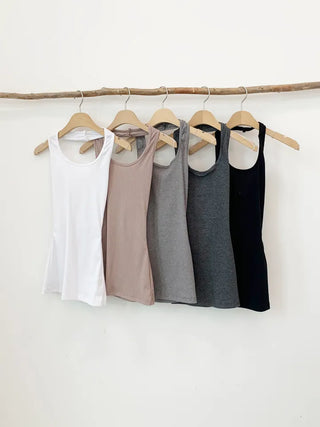 Slim Fit Basic Halter Neck Sleeveless