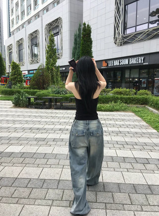 Slim Fit Basic Halter Neck Sleeveless