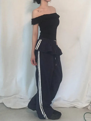 Lovely Frill Off-Shoulder Sleeveless Top