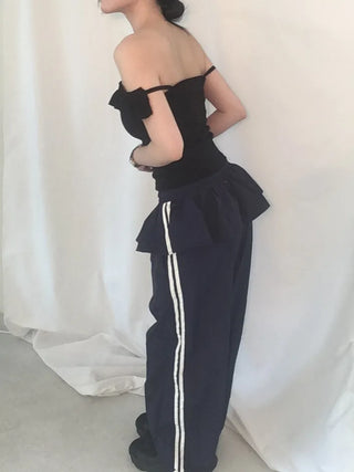 Lovely Frill Off-Shoulder Sleeveless Top