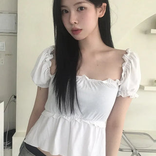 Square Frill Lace Blouse