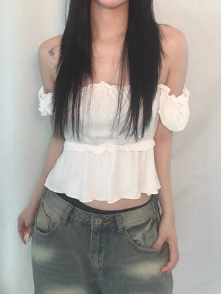 Square Frill Lace Blouse