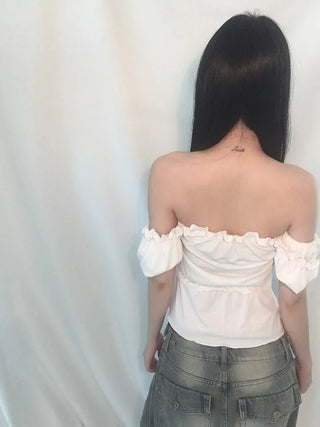 Square Frill Lace Blouse