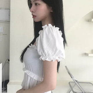 Square Frill Lace Blouse