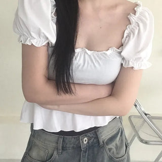 Square Frill Lace Blouse