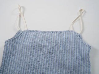 Simple Pastel Striped Ribbon Sleeveless