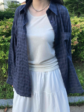 Minimal Fluttering Check Shirt