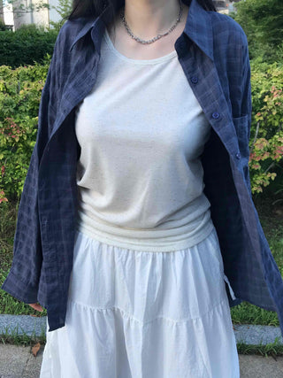 Minimal Fluttering Check Shirt