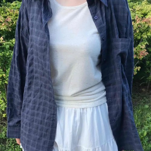 Minimal Fluttering Check Shirt
