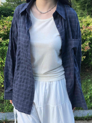 Minimal Fluttering Check Shirt