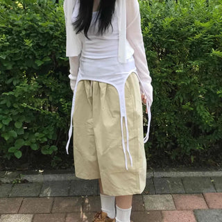 Trendy Cotton Long Bermuda Pants