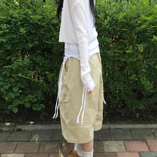 Trendy Cotton Long Bermuda Pants