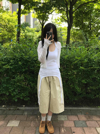 Trendy Cotton Long Bermuda Pants