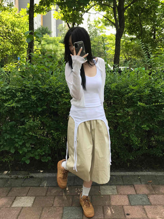Trendy Cotton Long Bermuda Pants
