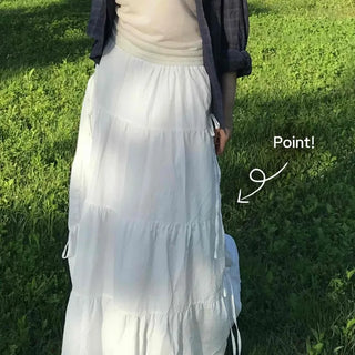Balletcore Flare Tiered Long Skirt