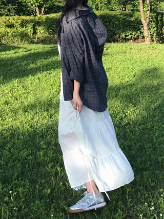Balletcore Flare Tiered Long Skirt